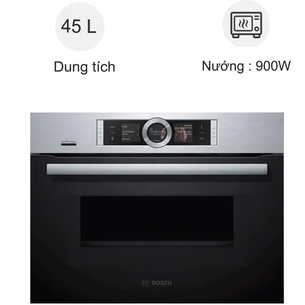 Lò Nướng Kết Hợp Vi Sóng Bosch HMH.CMG656BS6B - Series 8 - Đức