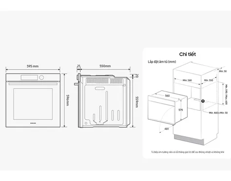Lò Nướng Samsung NV7B6675CAA/SV 76 Lít - Malaysia 18