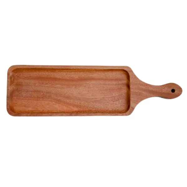 Khay CN Tay Cầm Gỗ Xà Cừ Thanh Tú 12 x 38Cm