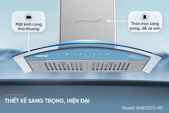 Máy Hút Mùi Kính Cong Sunhouse SHB72072-MT 8