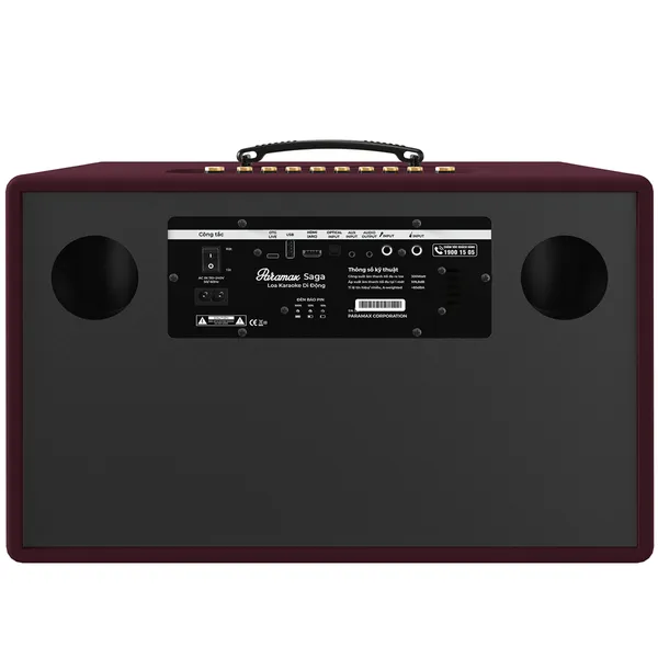 Loa Di Động Xách Tay Paramax Saga (Burgundy Leather)
