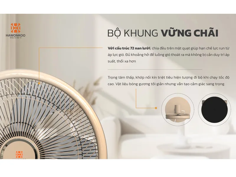 Quạt Đứng Có Remote Hawonkoo FDH-86-BLDC-Inverter-CF 42W - Thái Lan