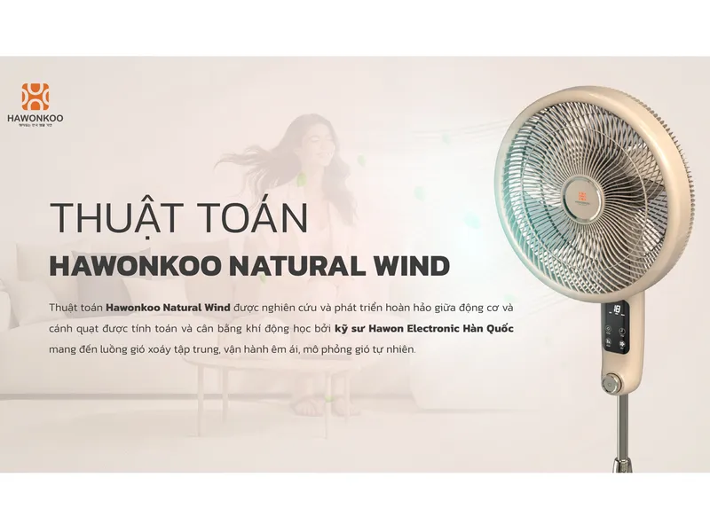 Quạt Đứng Có Remote Hawonkoo FDH-86-BLDC-Inverter-CF 42W - Thái Lan