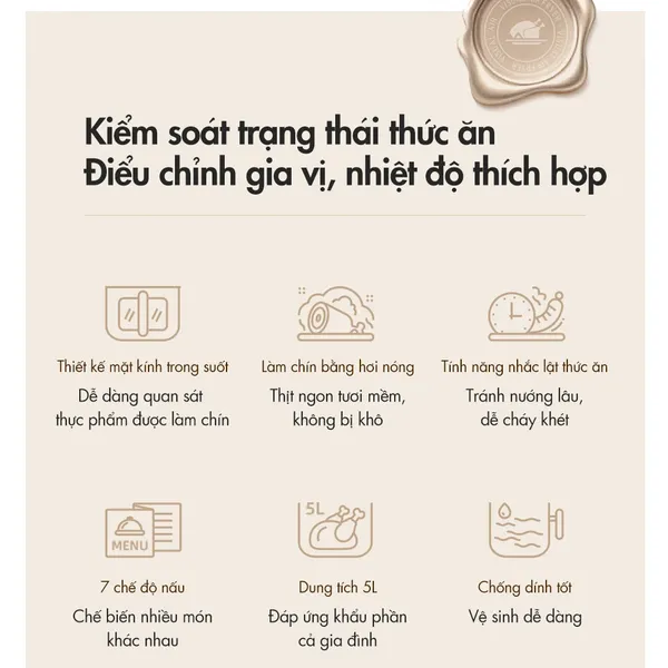 Nồi Chiên Không Dầu Bear QZG-F15E3 - Hàng Quốc Tế