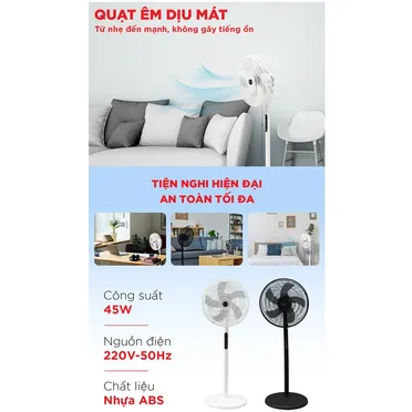 Quạt Đứng Có Remote Điều Khiển Perfect PF-QD310 5
