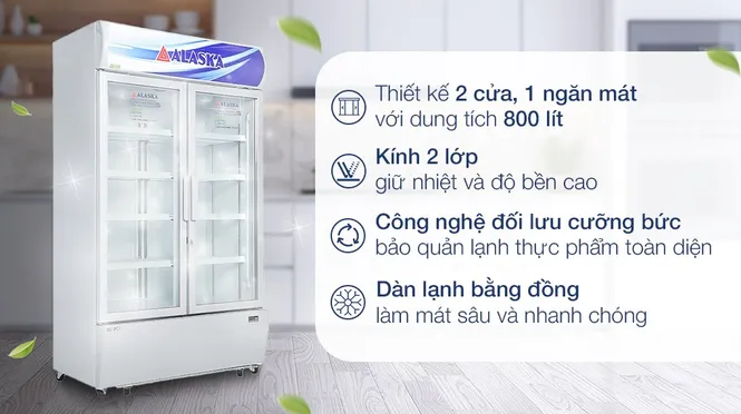 Tủ Mát Alaska Inverter 800 Lít SL-8CI 0