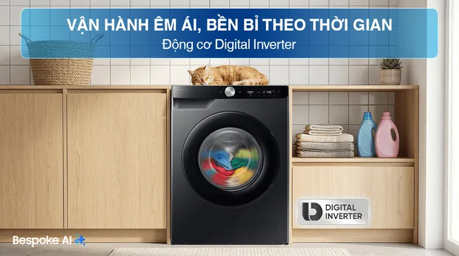 Máy Giặt Samsung AI EcoBubble Inverter 12 Kg WW12CG604DLBSV