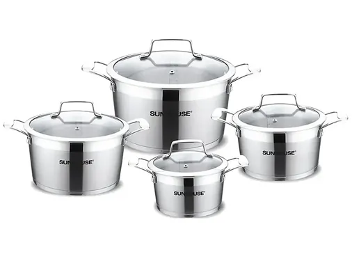 Bộ nồi inox 5 đáy Sunhouse SH783 16-20-24-28 cm