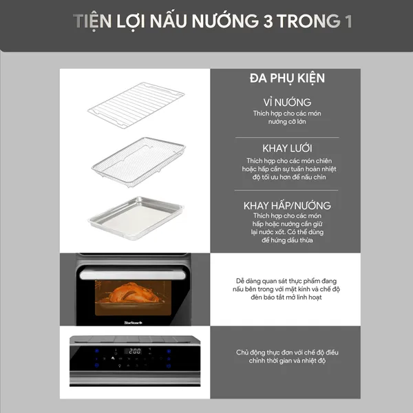 Lò Chiên Hơi Nước Đa Năng Bluestone AFB-5895