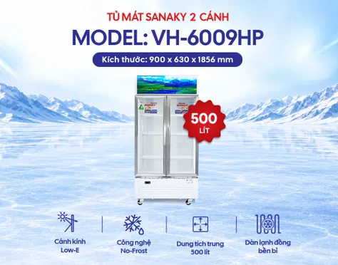 Tủ Mát Sanaky 600 Lít VH-6009HP 0