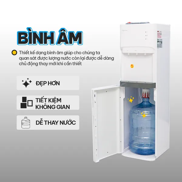 Cây Nước Nóng Lạnh Bình Âm Cao Cấp Fujihome WD606ES