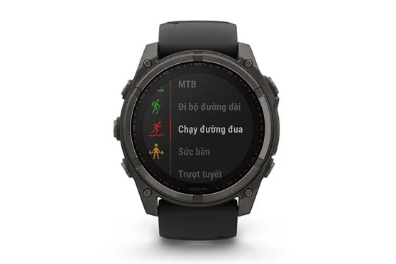 Garmin Fenix 8 Sapphire Solar 51mm Viền Titanium Dây Silicone 0