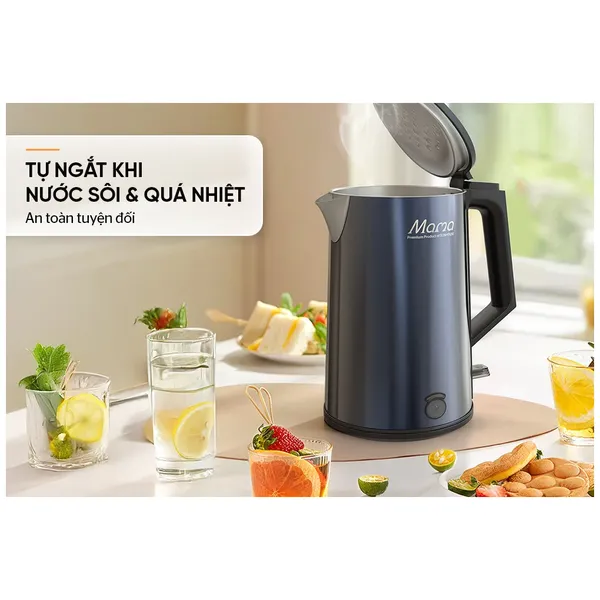 Ấm Siêu Tốc Inox 3 Lớp 1 Lít Sunhouse Mama SHD1373