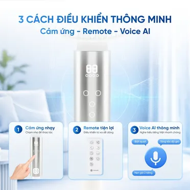 Quạt Đứng Điều Khiển Bằng Giọng Nói Masuto MSAirPro 5