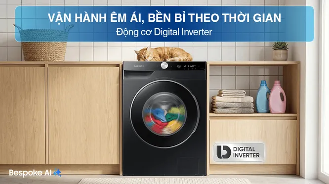 Máy Giặt Samsung AI EcoBubble Inverter 12 Kg WW12CGP44DSBSV