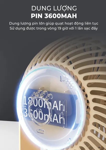 Quạt Sạc Để Bàn Mini Magic A-005