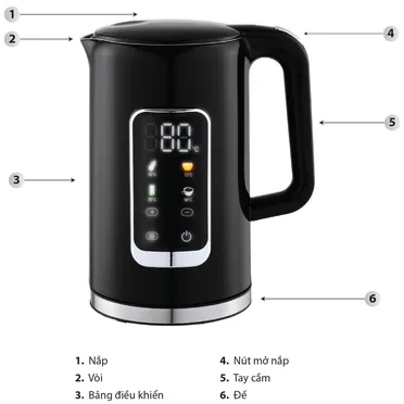 Bình Đun Siêu Tốc 2 Lớp Simplehome HHB8723D Màu Đen 4