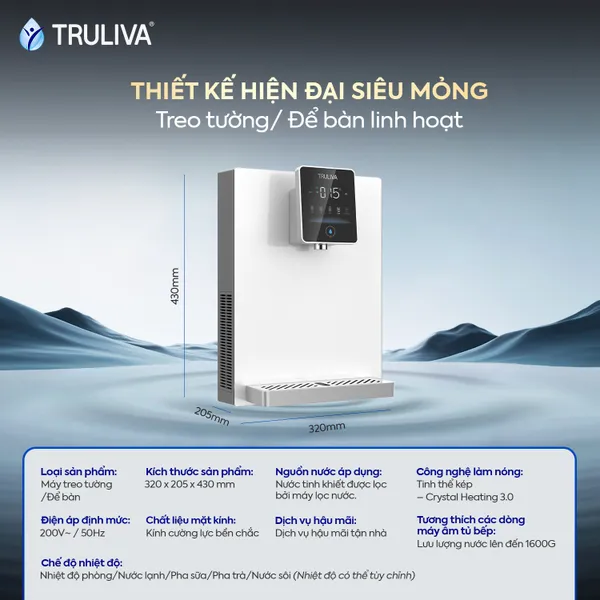 Máy Nóng Lạnh Treo Tường Truliva W6412