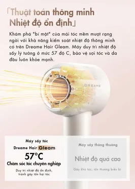 Máy Sấy Tóc Tốc Độ Cao Dreame AHD12A Màu Hồng 11