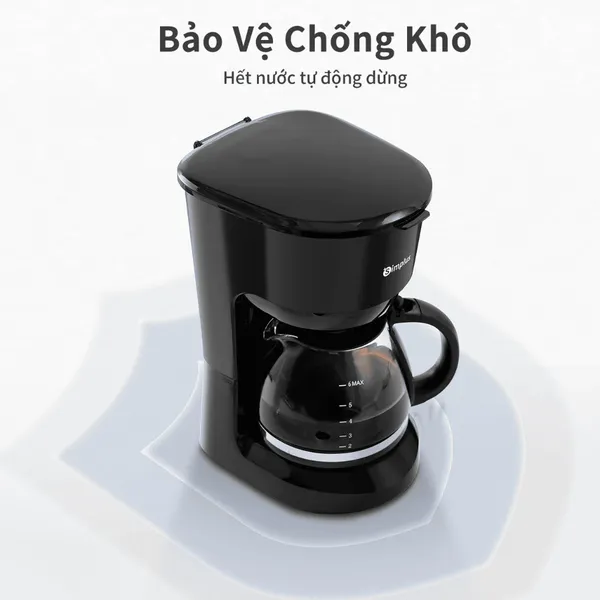 Máy Pha Cà Phê Phễu Lọc Kiểu Mỹ Simplus KFJH011BK00