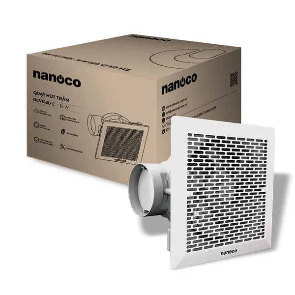 Quạt Hút Âm Trần Nanoco NCV1520-C