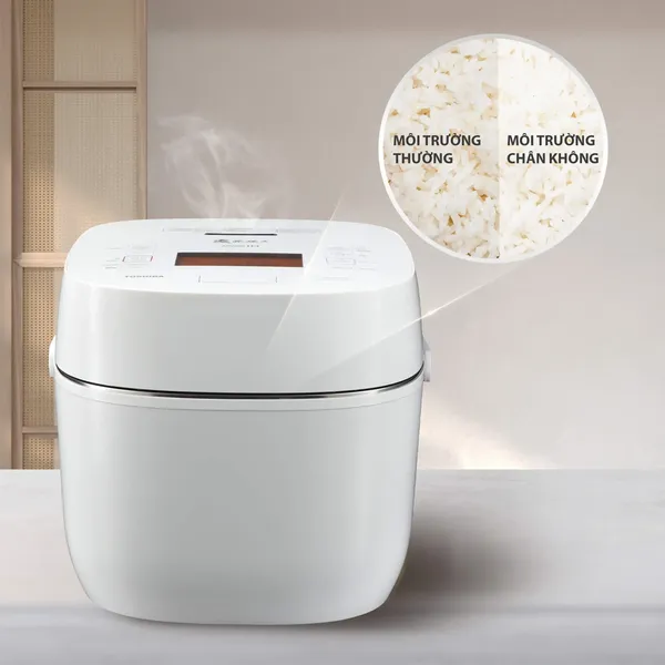 Nồi Cơm Cao Tần Áp Suất Chân Không Toshiba RC-18VXWVN(W) 1.8 Lít - Xuất Xứ Nhật Bản