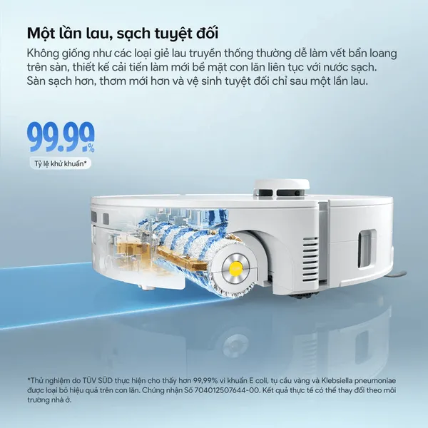 Robot Hút Bụi Roborock Curv 2 Flow Màu Trắng
