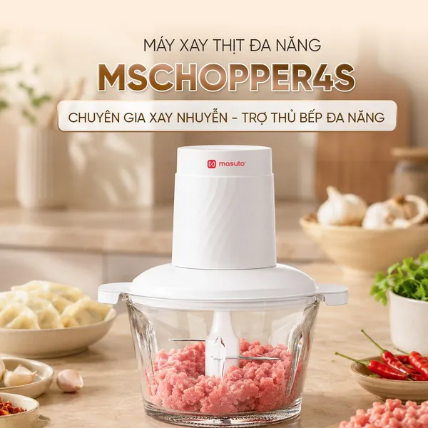 Máy Xay Thịt Masuto MSCHOPPER4S 1.8 Lít