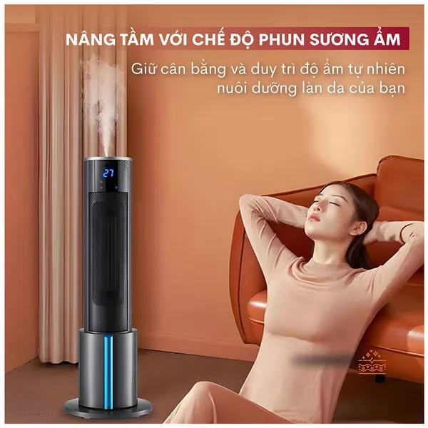 Quạt Sưởi Gốm Tích Hợp Tạo Ẩm Fujihome FH6000
