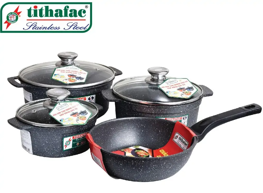 Bộ Nồi Chảo Đ&uacute;c Đ&aacute;y Từ TF01