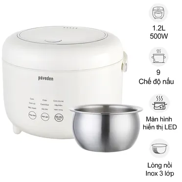 Nồi Cơm Điện Tử Paveden PR-1255SW 1.2 Lít