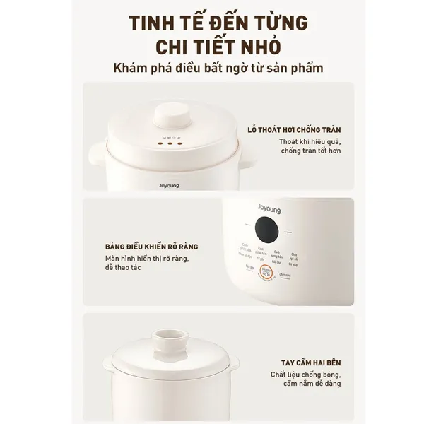 Nồi Nấu Chậm Cho Bé Ăn Dặm Joyoung JSC-187 1.8 Lít