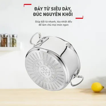 Bộ 5 Nồi Inox Cao Cấp Tefal Duetto Plus, Gồm Quánh 16cm/Nồi 18cm/Nồi 20/Nồi 22cm/Nồi 24cm 2