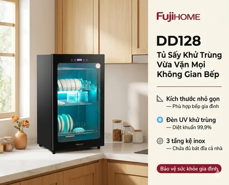 Tủ Sấy Chén Bát Tiệt Trùng Fujihome DD128 3