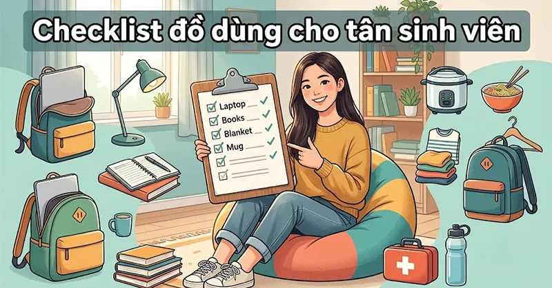 Checklist đồ dùng cần thiết cho tân sinh viên: đủ - chuẩn - tiết kiệm
