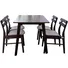 Bộ Bàn ăn Fiesta WM1781A-DT5 Nâu + 4 Ghế ăn Delvin WM1968-DC Xám