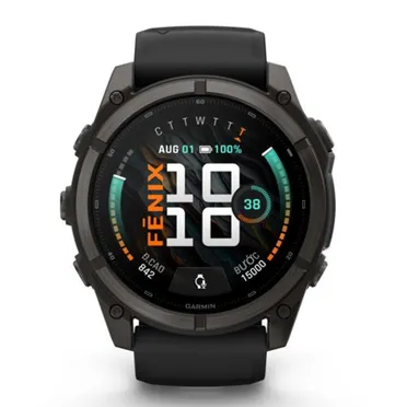 Đồng Hồ Thông Minh Garmin fenix 9 51mm Viền Titanium Carbon Dây Silicone 1