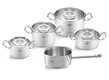 Bộ Nồi Fissler Original Profi 5 Món Nắp Kính Có Quánh