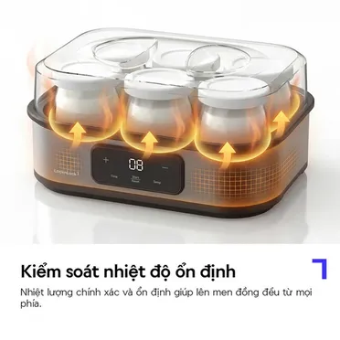 Máy Làm Sữa Chua LocknLock Digital EJY213GRY 1.08L - Màu Xám 1
