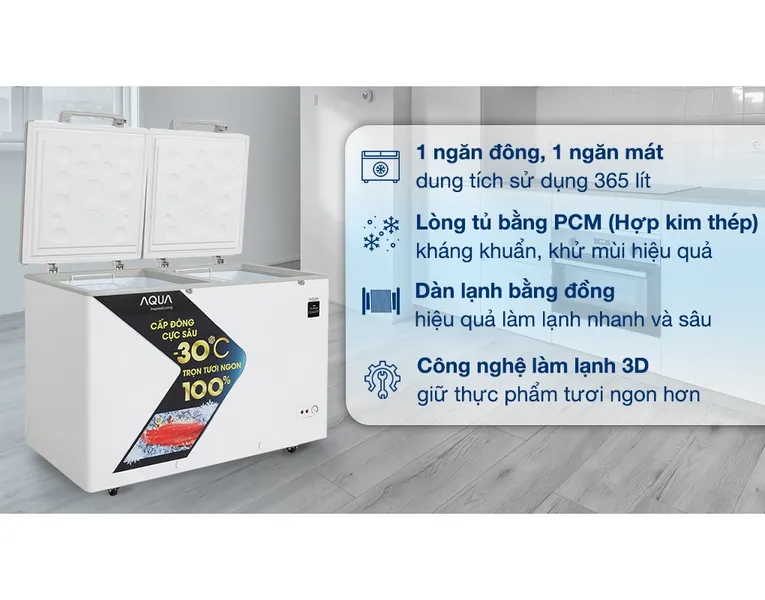 Tủ Đông Mát Aqua 365 Lít AQF-C5702S
