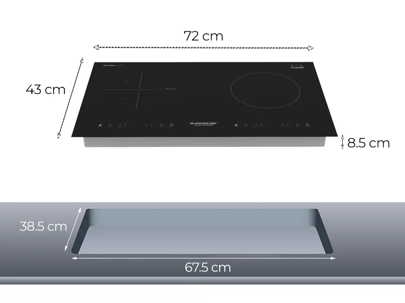 Bếp từ - hồng ngoại đôi Sunhouse SHB9105MT 3600W