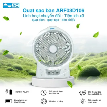 Quạt Sạc 12W AC ARF03D106 6