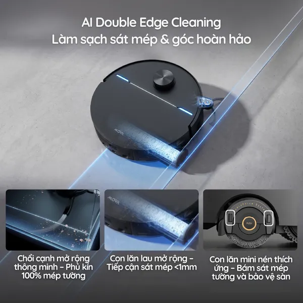 Robot Hút Bụi Lau Nhà Mova Z70 Ultra Roller Complete