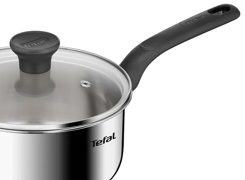 Quánh Inox Liền Khối Có Nắp Tefal Starter E3252395 - 18cm