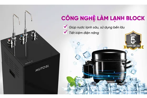 Máy Lọc Nước Nóng Lạnh Nguội Đèn UV Khử Khuẩn Mutosi MP-S119UV 11 Lõi 8