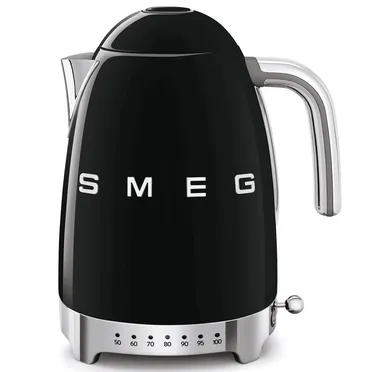 Ấm Đun Siêu Tốc Có Nhiệt Độ Smeg KLF04BLEU Màu Đen
