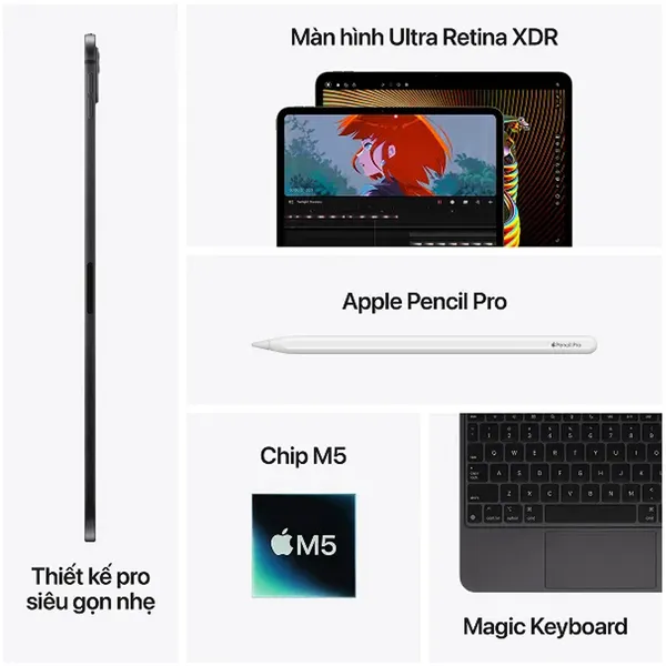 iPad Pro chip M5 11 inch Wifi 256GB Đen