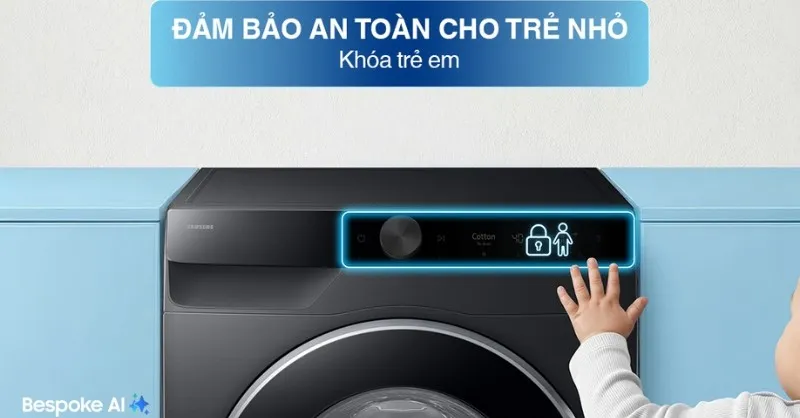 Hướng dẫn chi tiết cách mở khóa trẻ em máy giặt Samsung