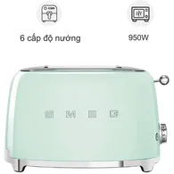 Máy Nướng Bánh Mì SMEG TSF01PGEU - Xanh Mint
