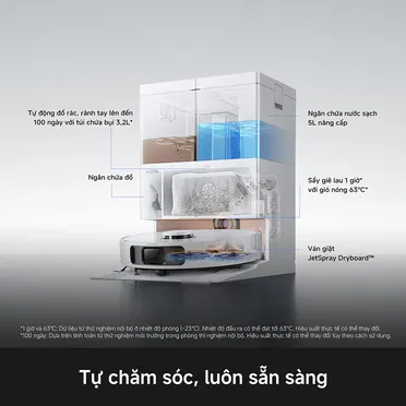 Robot Hút Bụi Lau Nhà Mova E50 Ultra Màu Đen 9